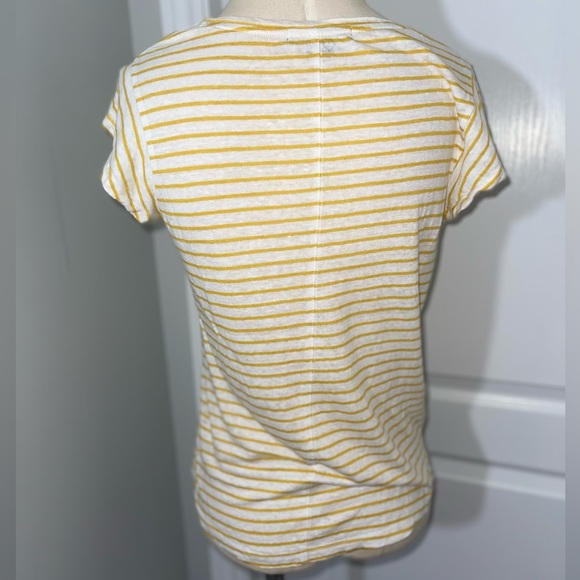 Sanctuary Striped Yellow Linen t-shirt. - Picture 3 of 6